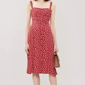 Reformation Persimmon Dress in Red Floral Size 2